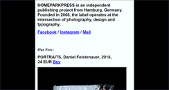 Desktop Screenshot of homeparkpress.com